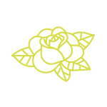 Rose icon gelb